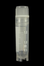 CRY04/2 - 2.0mL volume, flat bottom, free standing sterile tube with graduations, 12.5x49mm