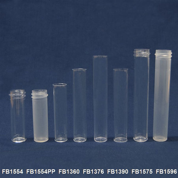 P1046 - 5.0mL volume, Flat Bottom Tubes 16x54mm (external) polystyrene tube. RCF - 1500g.