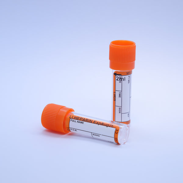 H3130 - 2.0mL Lithium Heparin 9x44mm Polystyrene Tube