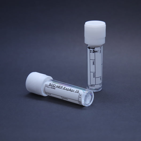 NH3130 - 2.0mL Sodium Heparin 9x44 Polystyrene Tube