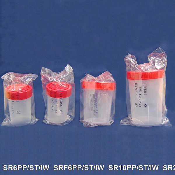 SRF6PP/ST/IW - 60mL volume, individually wrapped, sterile container (with spoon), 62x44mm