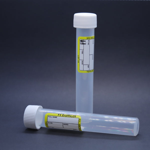 X900PP - 10mL Fluoride Oxalate - Sodium Fluoride & Potassium Oxalate 15x96mm Polypropylene Tubes